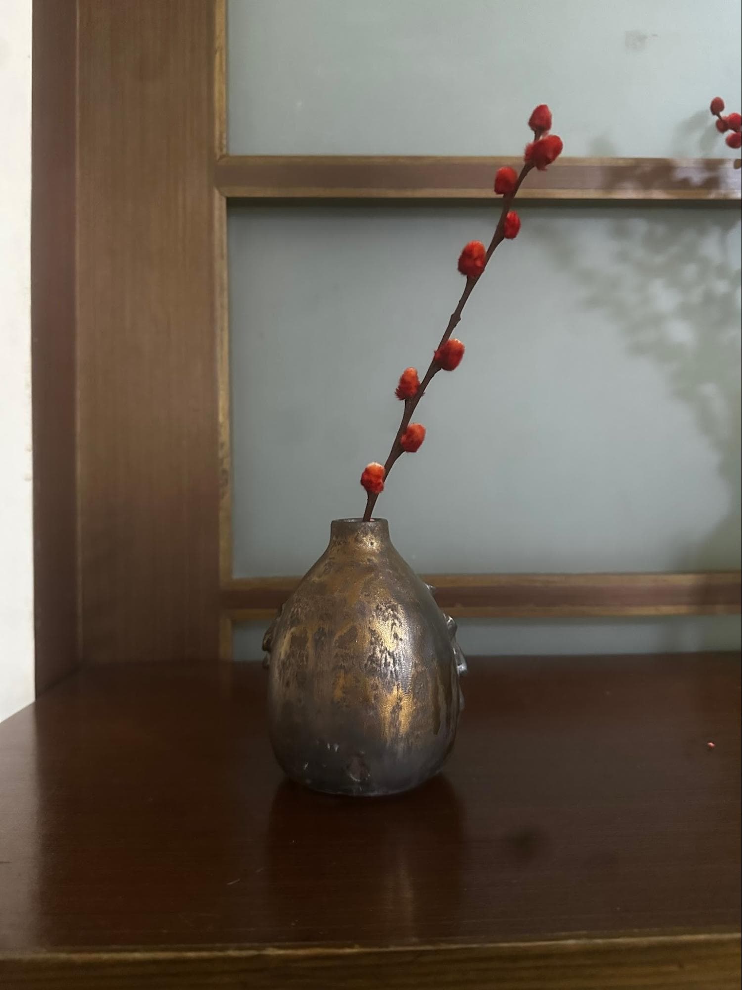 Cascading Vase · Wheel-thrown base · altered form · metallic glaze — Ceramic work by RuiXuan Xu — Asia Course