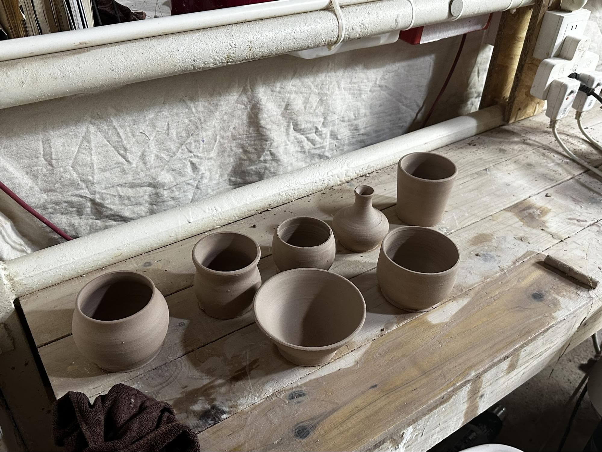 Practiced forms on the wheel — Ceramic work by RuiXuan Xu — Asia Course