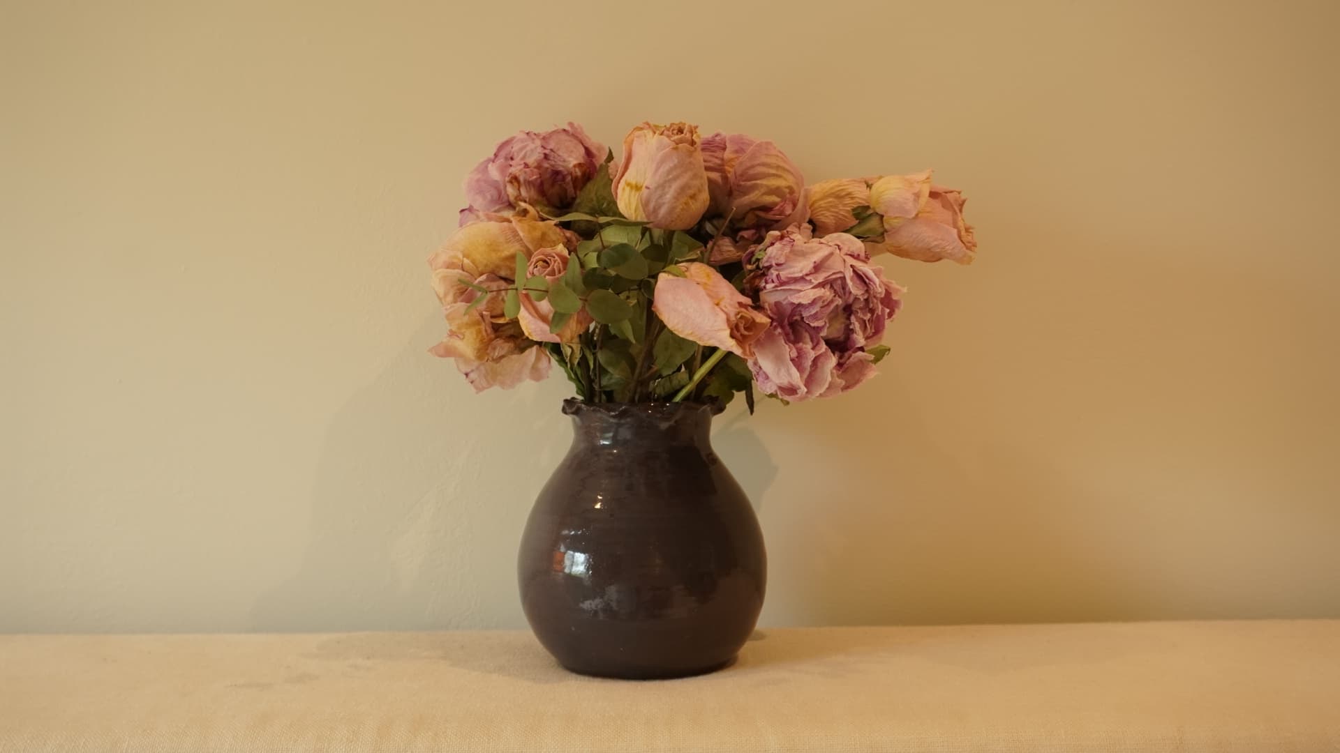 Wheel-thrown Vase + Handbuilt Ripples · Low-fire L210 · Mayco EL129 Slate — Ceramic work by RuiXuan Xu — Club